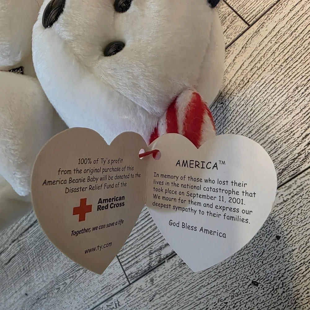 Ty America Plush Bear with Patriotic Accents